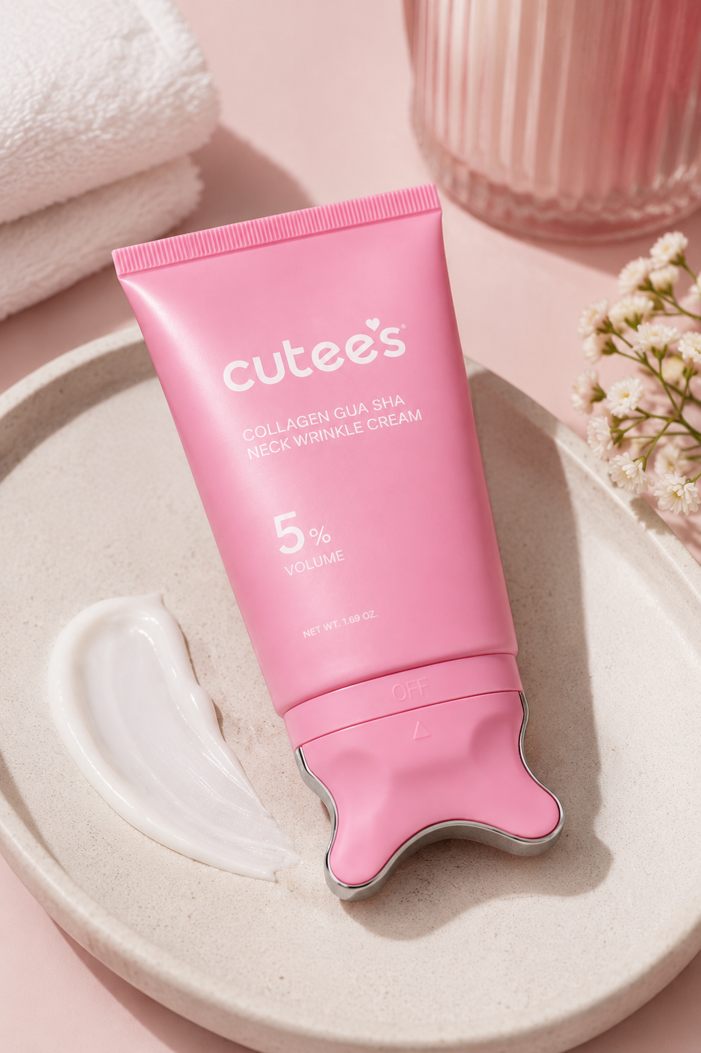 Cutee's Collagen Gua Sha Neck Wrinkle Cream
